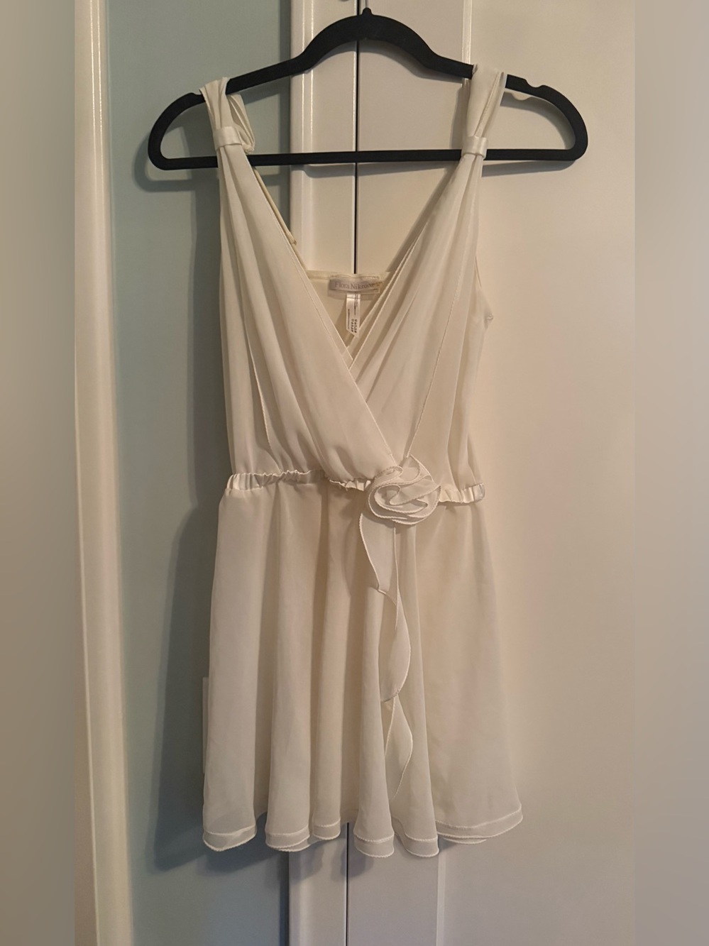 Flora Nikrooz Ivory Wrap Mini nighty with Rosette